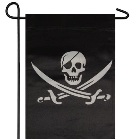 Jolly Roger Pirate Calico Jack Rackham Garden Banner Flag 12x18