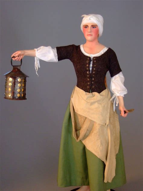 Historical Portrait Figure Of Peasant Woman Of The French Revolution By