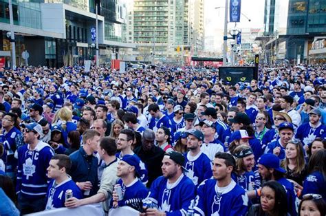 Photos Of Frenzied Hockey Fans At Maple Leaf Square Hockey Fans