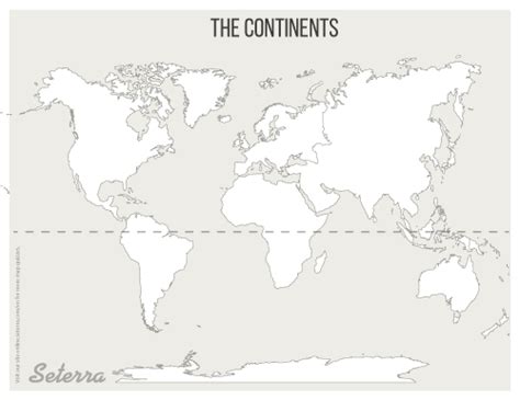 Blank World Maps Continents