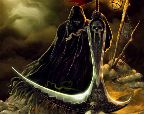 Grim Reaper Skull Fantasy Art P Wallpaper Hdwallpaper Desktop