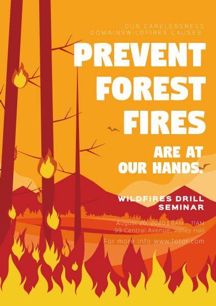 Prevent Forest Fires Poster Template And Ideas For Design Fotor