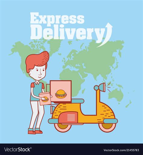 Express Delivery Cartoon Royalty Free Vector Image