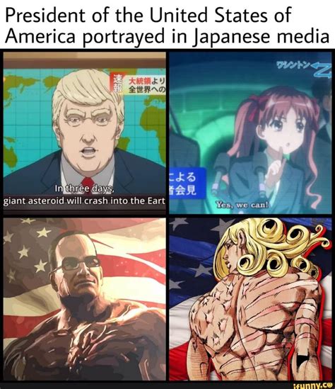 President Of The United States Of America Portrayed In Japanese Media