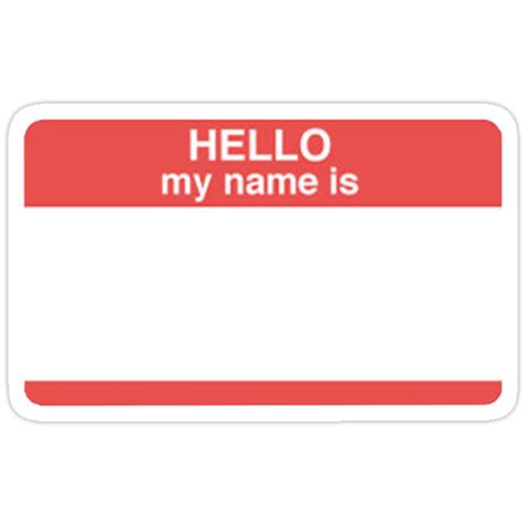 Hello My Name Is Stickers By Davo532 Redbubble
