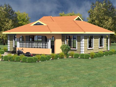 As can be seen, the house looks very stylish with the types of materials used as well as the architectural details and layout. Modern 3 bedroom House Plan Design | HPD Consult