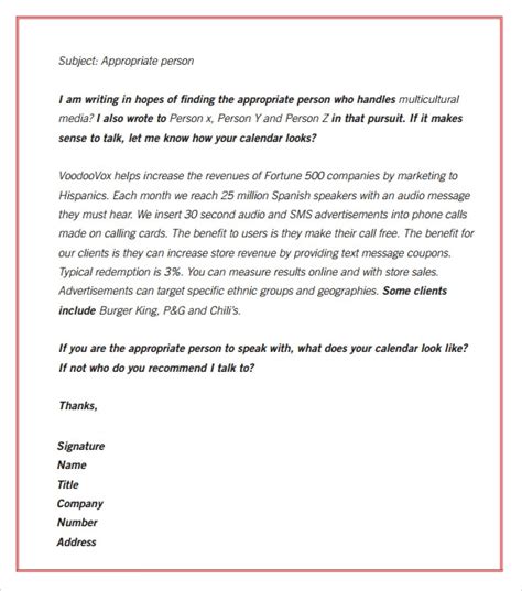 Professional Email Template 7 Free Download For Pdf Sample Templates