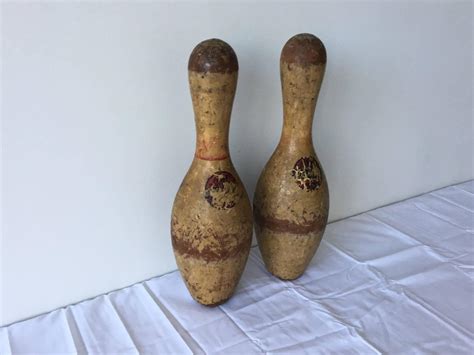 Antique Wooden Bowling Pins Pair For Sale At 1stdibs