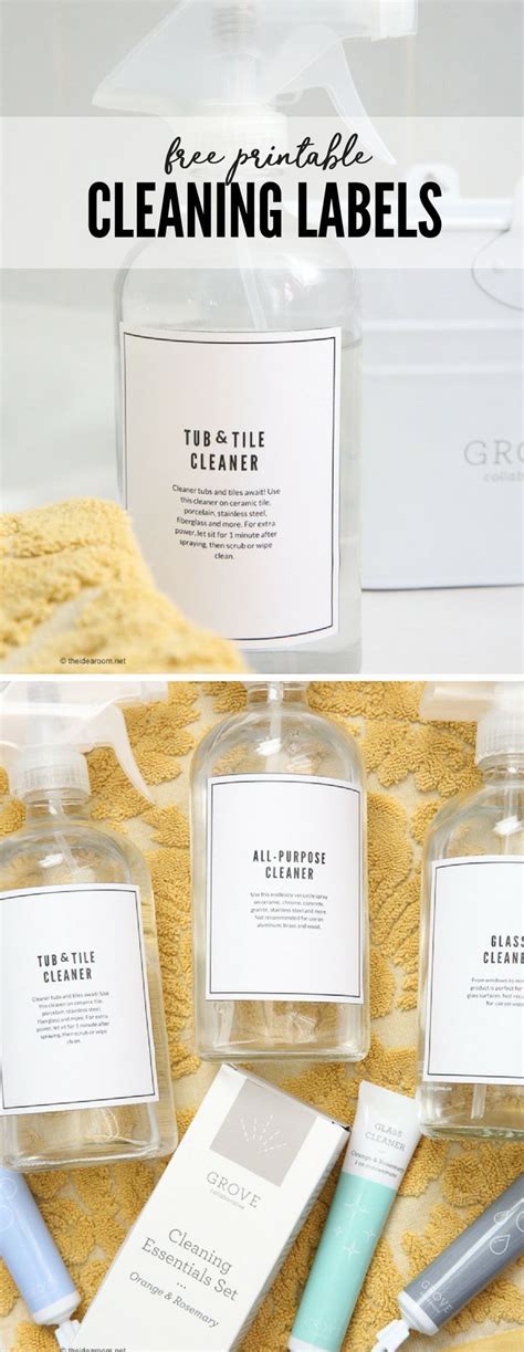 Printable Cleaning Solutions Labels Free Printable Cleaning Diy