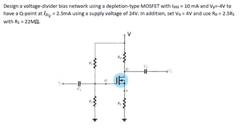 Solved Design A Voltage Divider Bias Network Using A