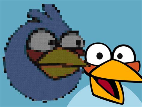 Angry Birds Red And Blue Pixel Art Minecraft Project