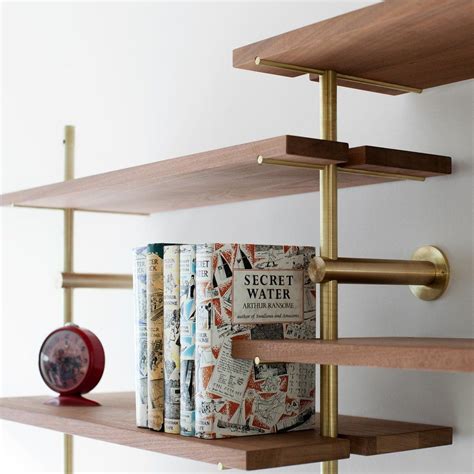 You can get even more creative by giving build. Brass Rail Shelving (With images) | Shelves, Wall mounted ...