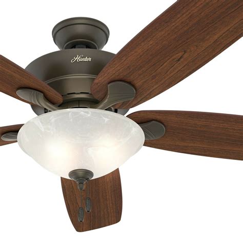 Bronze ceiling fan would be a great addition to your room. Hunter Fan 60 in. New Bronze Ceiling Fan with Swirled ...
