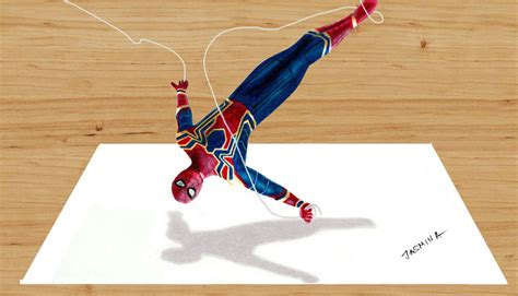 3d Colored Pencil Drawing Of Spider Man By Jasminasusak On Deviantart