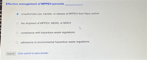 Solved Effective Management Of Mppeh Preventsunauthorized