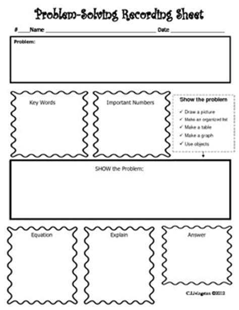 Easy to print free worksheets. Problem Solving Worksheet by The Penguin Teacher | TpT