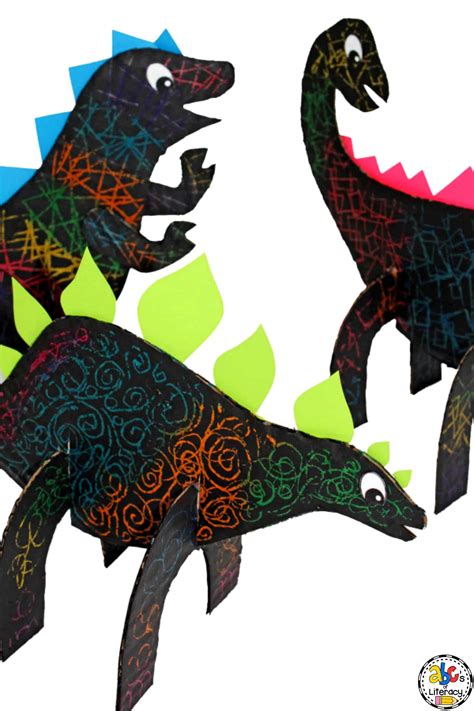 Learn How To Make A Dinosaur Scratch Art Project For Your Dinosaur Unit
