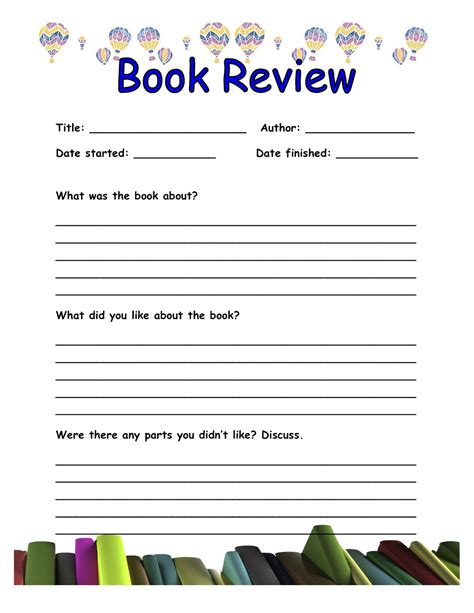 Book Review Template Instagram Printable Word Searches
