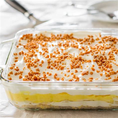 This pudding has a delicious layer of lemony jelly on the bottom with light and fluffy sponge on top. No Bake Banana Pudding Dessert - Jo Cooks | No bake banana ...