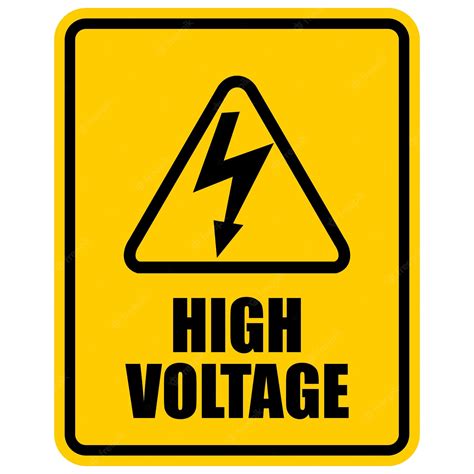 Premium Vector High Voltage Sign And Sticker Vector