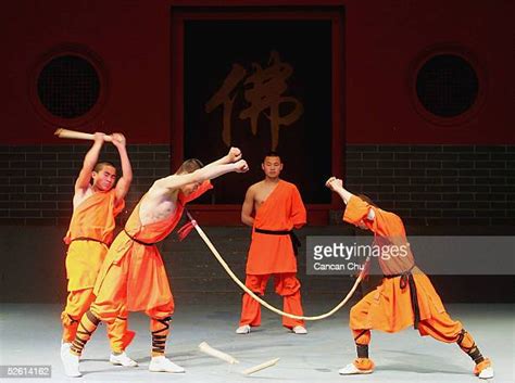 Monks Perform Kung Fu At Shaolin Temple Photos And Premium High Res