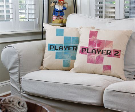 Gamer Pillows Couples Player One Decorative Throw Pillows Roomcraft