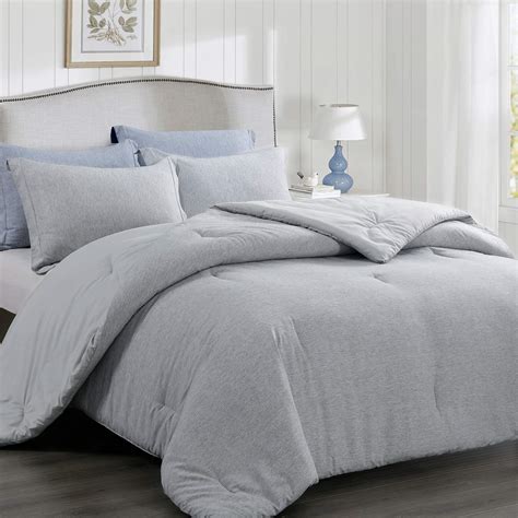 Bedelite Queen Comforter Set Comforter Full Size Light Grey Soft