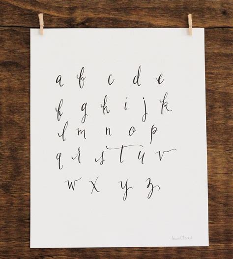 Calligraphy Alphabet Print