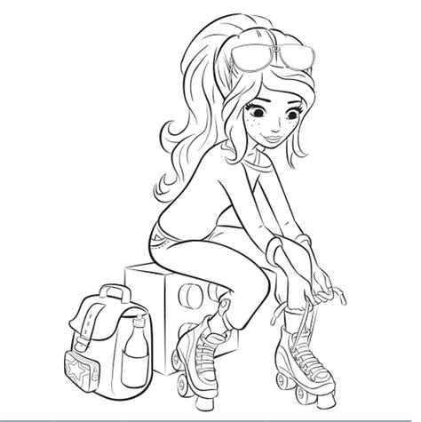 This black and white drawings of lego friends all coloring page for kids, printable free. Lego Friends Coloring Pages to download and print for free