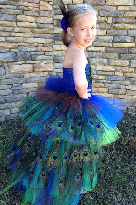 Peacock Tutu Costume Pageant Party Portrait Dress By Blissycouture