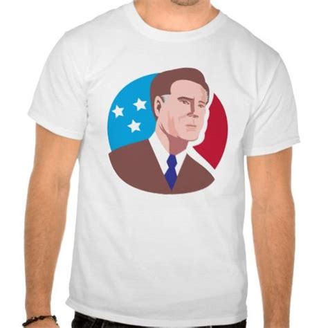 American Presidential Candidate Mitt Romney Retro Tee Shirt Illustration Of American