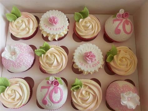 70th Birthday Cupcakes Birthday Cupcake Images Birthday Cake For Mum