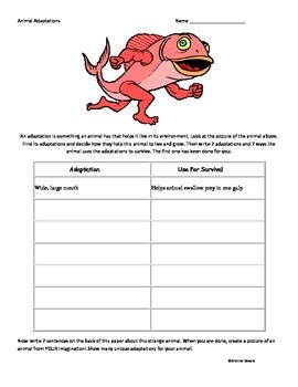 This reading comprehension includes facts about animal adaptations. Animal Adaptations Worksheet by Kris Downs | Teachers Pay ...