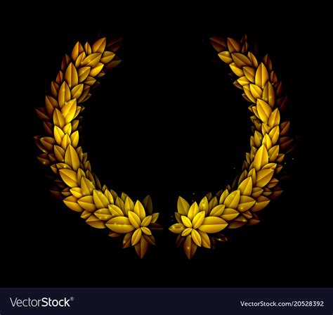 Golden Laurel Wreath Royalty Free Vector Image