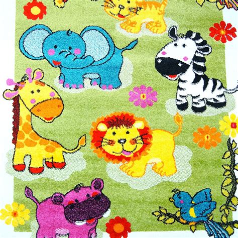 La Dôle Rugs Cute Nursery Playroom Kids Bedroom Area Rug Carpet Animals