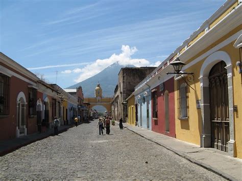 Street With Arch Antigua Guatemala Ali Eminov Flickr