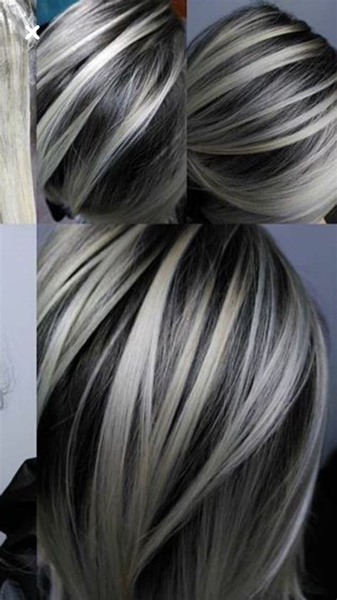 Below is a gallery of nowadays, highlights on dark hair cut across the board because they work for both ladies and asian men adore giving their black tresses some glow and you can obtain that with a short haircut. My new hair color | Gray hair highlights, Brown hair with ...