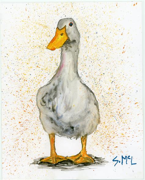 Watercolour Duck Painting Duck Frame Duck Print Framed Etsy Uk