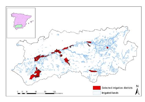 Spatial Distribution Of Irrigated Areas And The Selected Irrigation