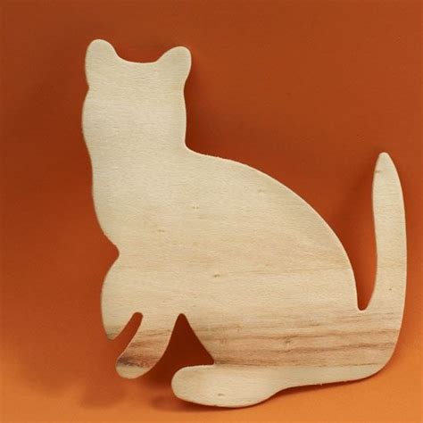Unfinished Wood Cat Cutout All Wood Cutouts Wood Crafts Craft