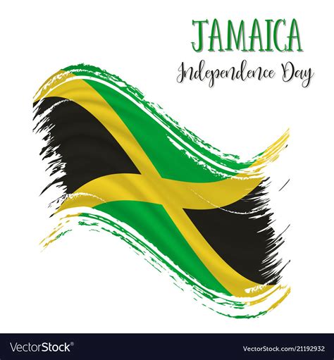 6 August Jamaica Independence Day Background Vector Image