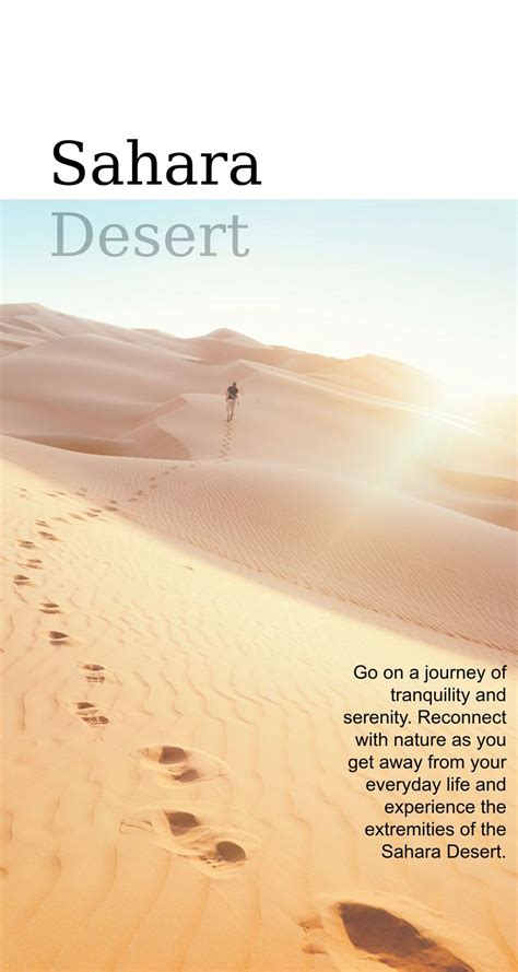 None of the principal deserts of the world begin with q. Sahara Desert brochure by Francis Burfitt - Flipsnack