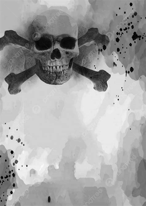 Black Horror Skull Halloween Background Hey Black White Background