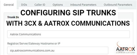 3cx Sip Trunk Setup Aatrox Communications