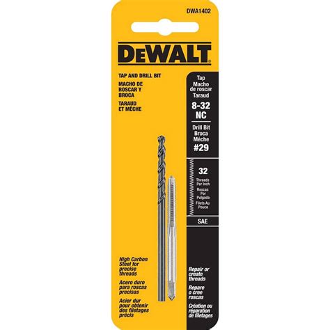 Dewalt Combination Drill Tap 8 32 2b 2 Flutes High Carbon Steel