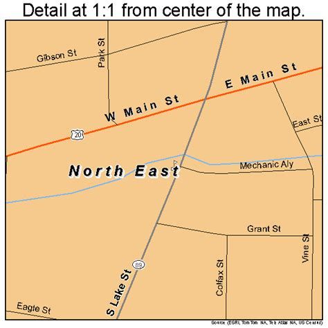 North East Pennsylvania Street Map 4254952