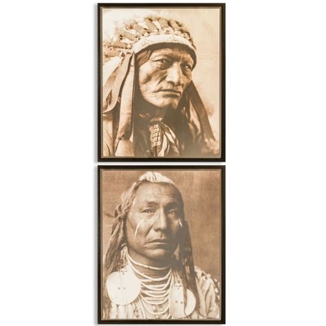 Set Of 2 Native American Framed Prints Decorative Framed Wall Art