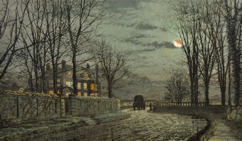 John Atkinson Grimshaw 1836 1893 British A Lane By Moonlight With