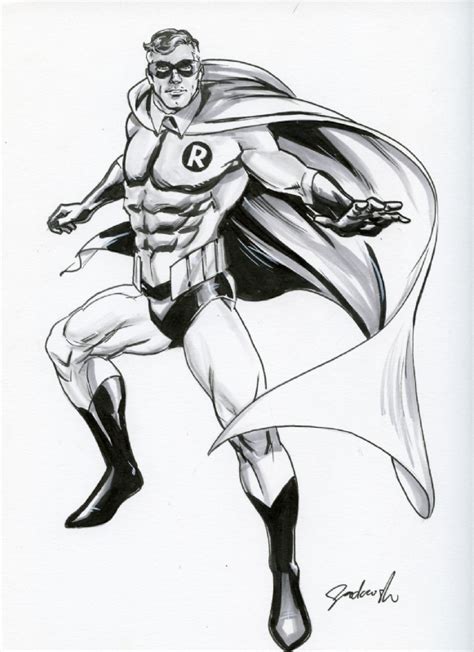 Earth 2 Robin In Brian Harts Convention Sketches Comic Art Gallery Room