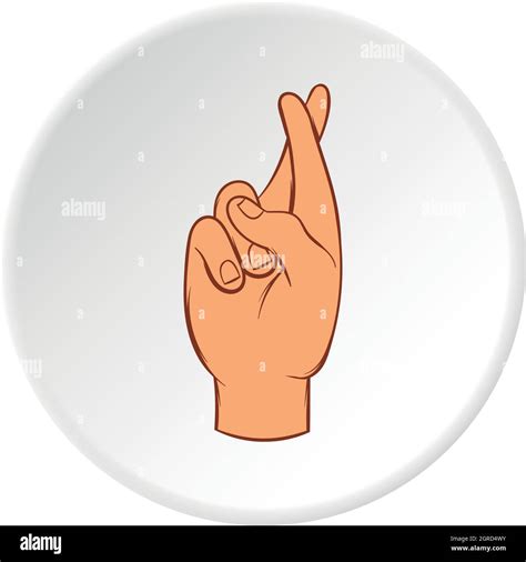 Fingers Crossed Icon Cartoon Style Stock Vector Image And Art Alamy